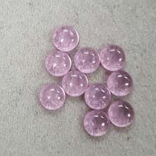 8MM ROUND CABOCHON CZ PINK(10PCS/BAG)